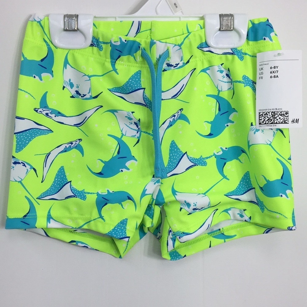 H&M / Old Navy Girls Swim Shorts Bundle of 2 Size 6/7 NEW With Tags - Picture 2 of 9